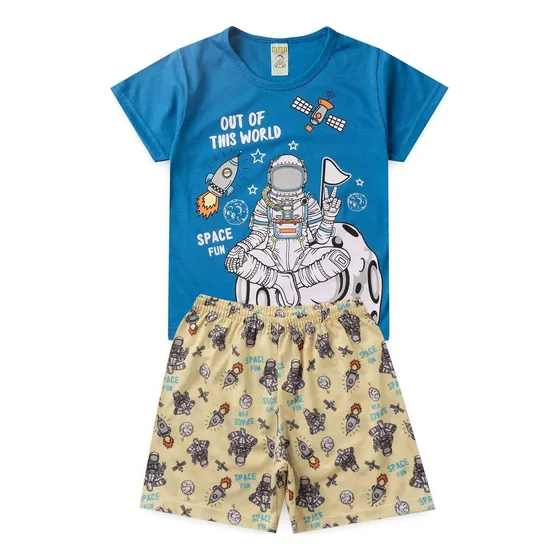 Pijama Infantil Menino Verão Espaço Divertido