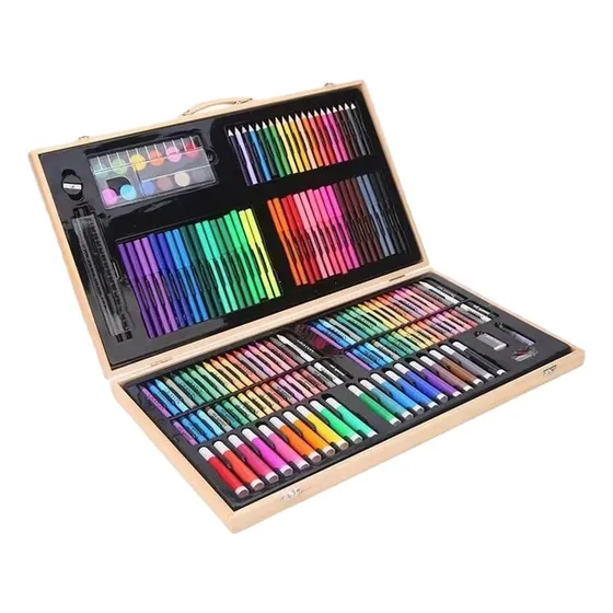 Set De Dibujo Y Pintura Lápices Y Accesorios 180 Piezas
