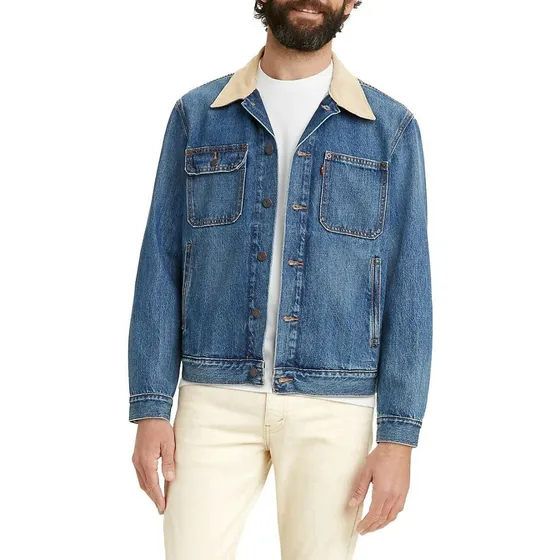 Chaqueta Denin Levis Trucker Color Azul (lavado Ligero)