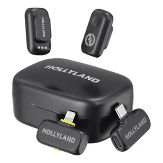 Microfone Sem Fio Lapela Hollyland Lark A1 Profissional Cor Preto