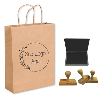 Kit 3 Carimbos+almofada Para Tags Sacos E Sacolas Kraft Kit 3 Carimbos+almofada Para Tags Sacos E Sacolas Kraft