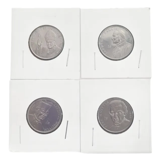 Juego Rep Dem Congo Serie 4 Monedas Mundiales Juan Pablo I I