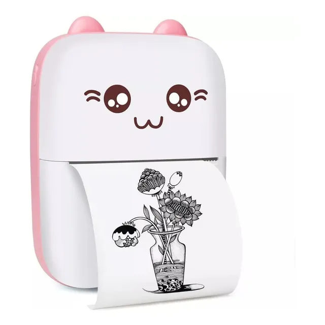Impresora Mini Inalámbrica Bluetooth Boleta Sii Electrónica Color Rosa claro