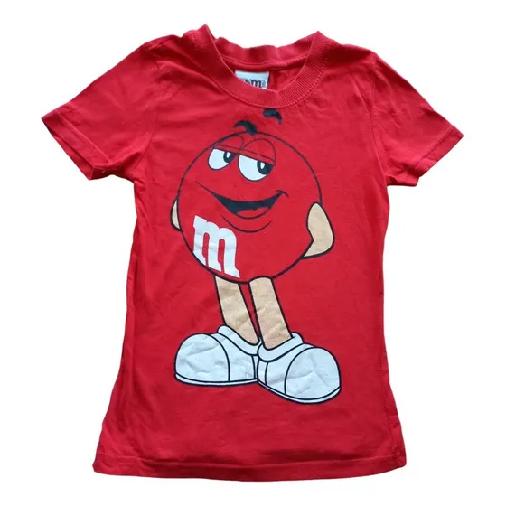 Franela Roja Para Niños Talla 7/8 M&ms