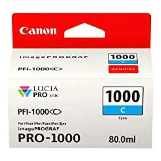 Canon Tinta Pfi-1000 C Cian Para Pixma Pro-1000