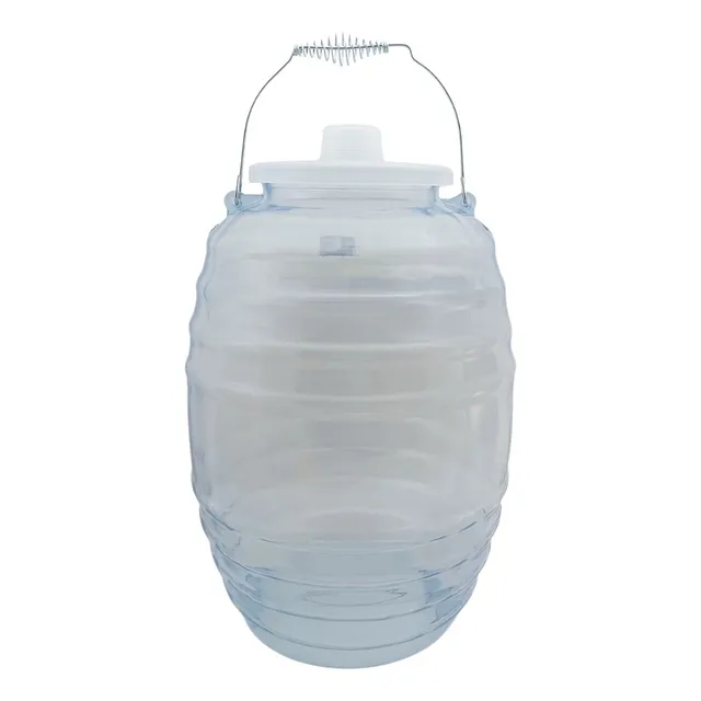 Barril Vitrolero Dispensador De Plástico Pvc Con Asa 22 Lts Color Transparente