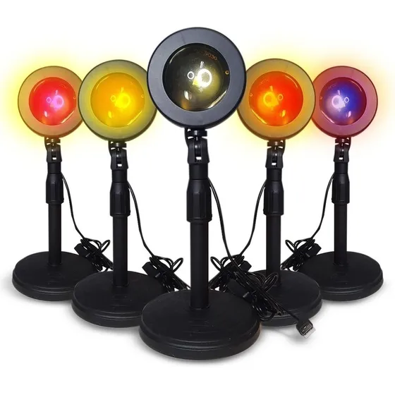 Lampara Atardecer Flexible Sunset Luz Velador Arcoiris Usb