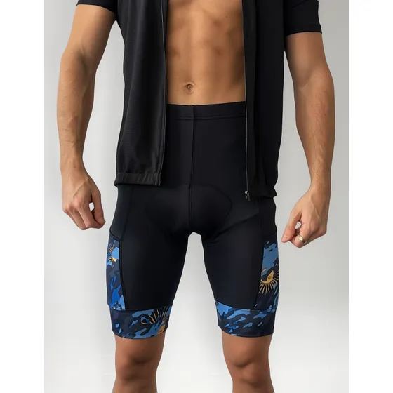 Calza Corta Ciclismo Con Bolsillos Badana Premium Hombre