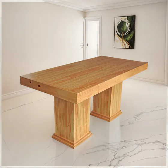Mesa Asia Pata Central Minimal 120 X 80 Lustrada