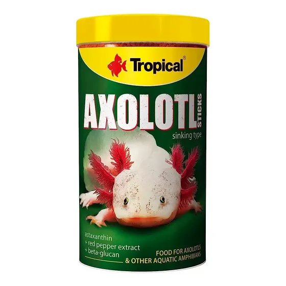 Ração Tropical Axolotl Sticks Axolotes Anfíbio Aquático 135g