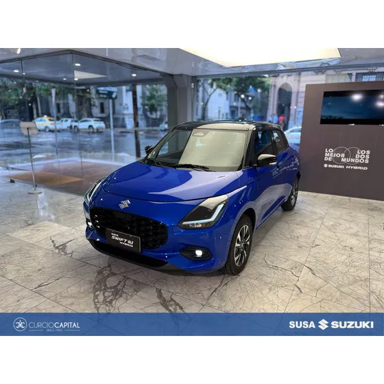 Suzuki Swift Glx Hibrido 2025 Azul Con Techo Negro 0km