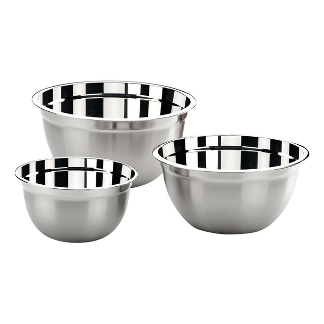 Conjunto De Tigelas Brinox Suprema 3 Peças Aço Inox Conjunto De Tigelas Brinox Suprema 3 Peças Aço Inox