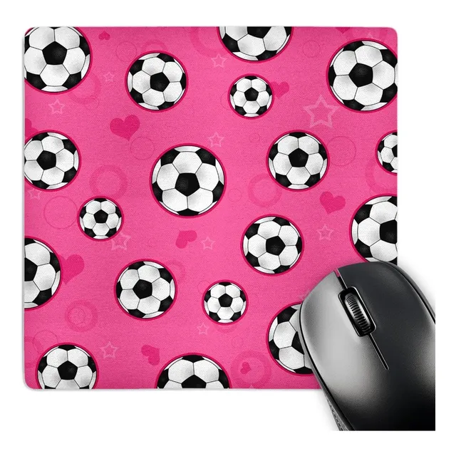 3drose 8 X 8 X 0.25 Inches Mouse Pad, Cute Pink Soccer Star