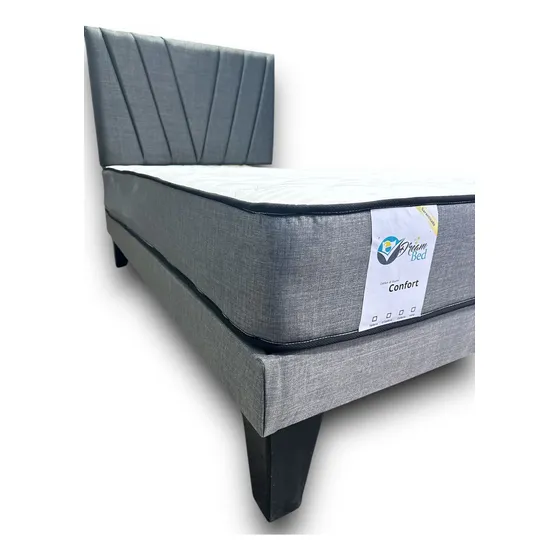 Cama Plaza Y Media Europea + Colchon