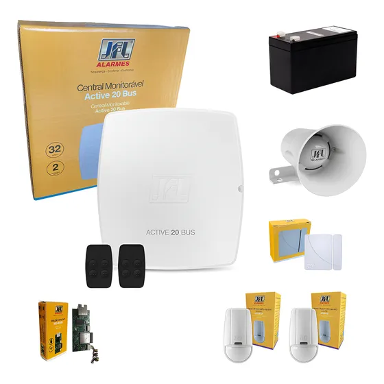 Central Active 20 Bus Ethernet + Bateria + Sensor E Controle