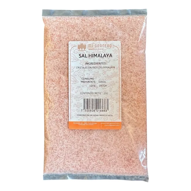 Sal Del Himalaya Fina Sal Rosada 1 Kilogramo Granel