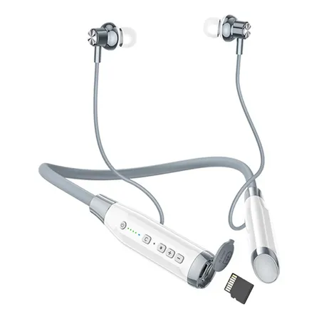 Audífonos In Ear Bluetooth De Cuello Gamer Gris