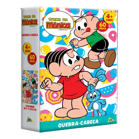 Quebra Cabeça Turma Da Mônica 60 Peças Presente Entrega Full