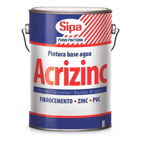 Esmalte Agua Acrizinc Gl Sipa Acabado Brillante Color Verde Musgo