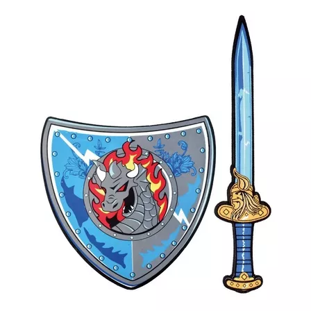 Espada Con Escudo Infantil Goma Eva Juguete Dragon