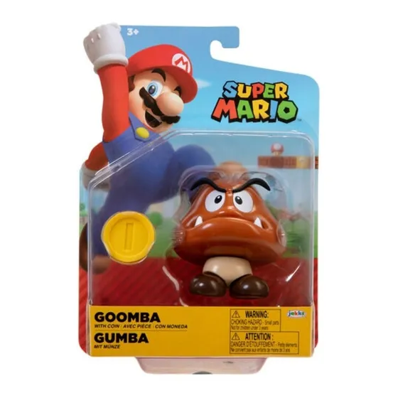 Figura De Accion Goomba Con Moneda 10cm Mario Nintendo Jakks