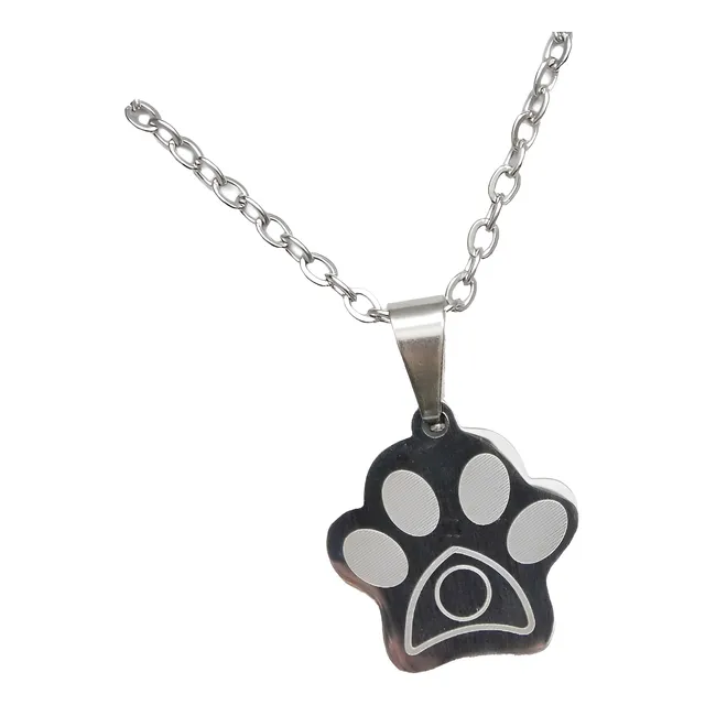Cadenita Y Dije Huellita Perro Gato Huella Acero Quirúrgico