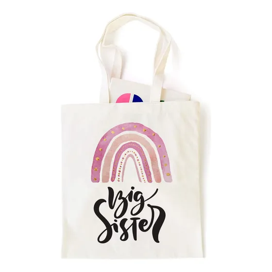 Bolsa Lona Reutilizable Para Hermana Mayor Regalo Niña Hija