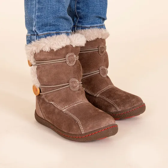Bota Hush Puppies New Dakota Dk Brown Para Niña