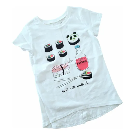 Remera Manga Corta Blusa Niña Carters Blanca 6 X Años