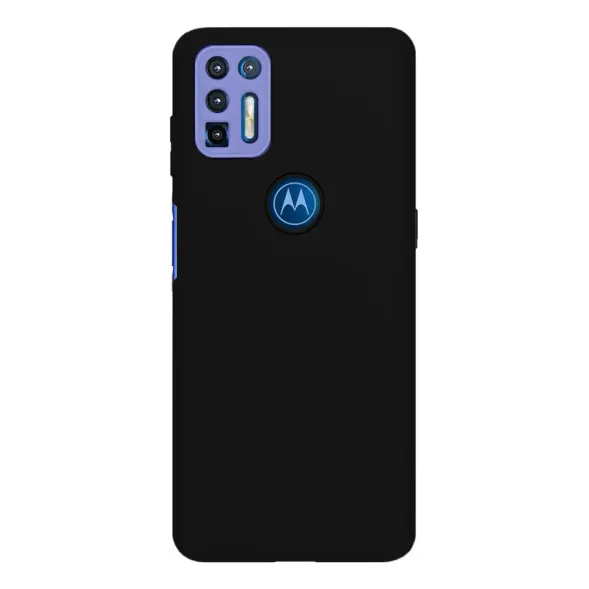 Capa Silicone Aveludada Preta Para Motorola Moto G9 Plus
