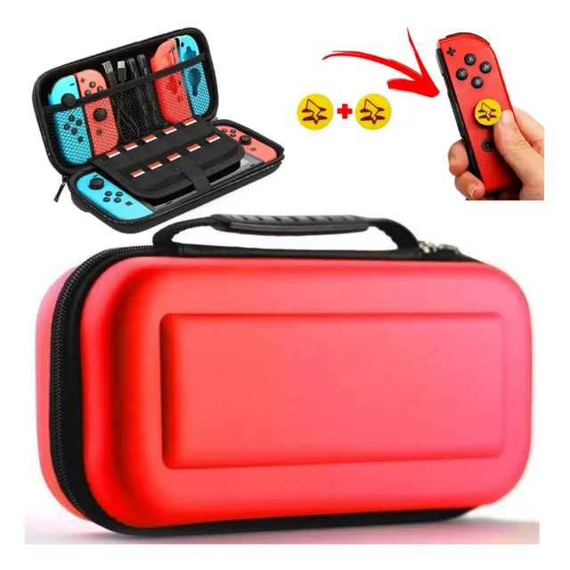 Funda Estuche De Nintendo Switch Y Switch Oled + Grips
