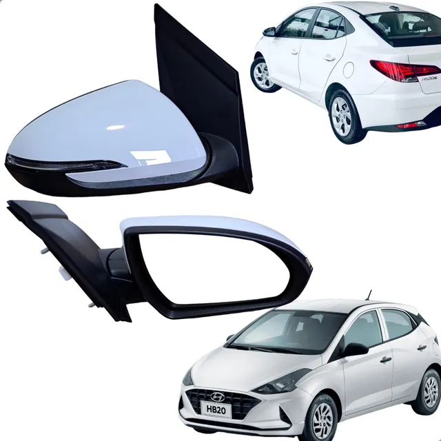 Retrovisor Hb20 2020 2021 2022 Elétrico Pisca Espelho Preto