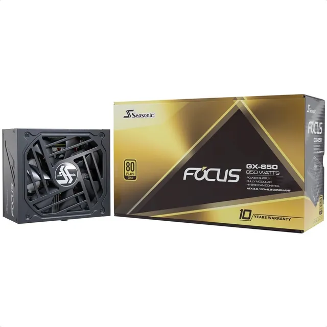 Fuente de poder para PC Seasonic FOCUS GX-850 ATX 3.0 850W dorado 127V