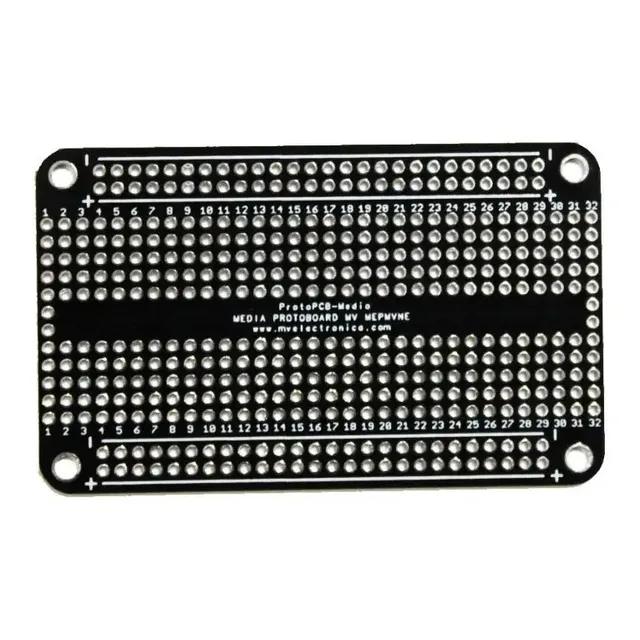 Placa Perforada Mediaprotoboard 428 Punto Estañada Negra