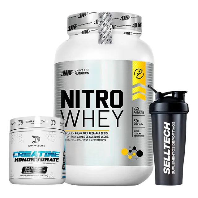 Nitro Whey 1.2kg Cookies And Cream + Creatina Dragon Pharma