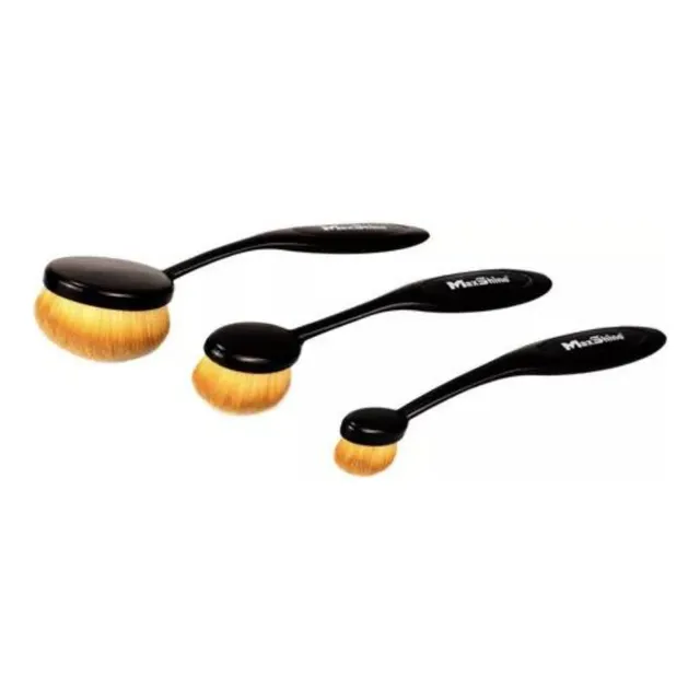 Kit 3 Brochas Redondeadas Ultra Suave Maxshine Antiestaticas