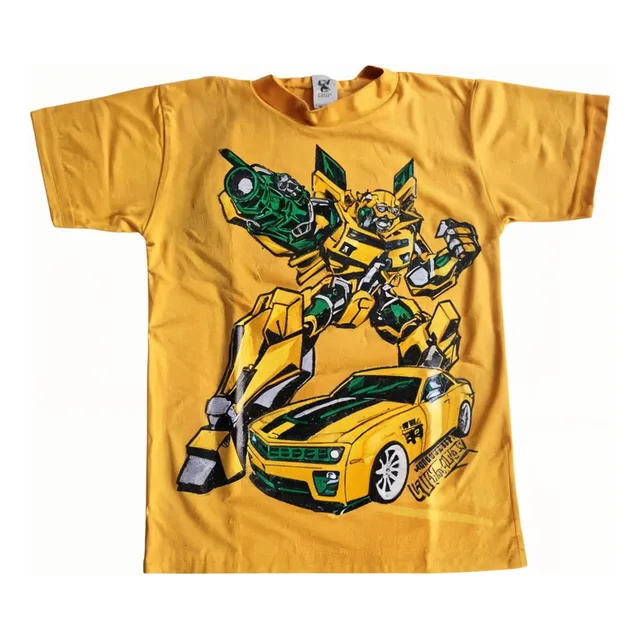 Remera Manga Corta Con Capucha Tipo Mascara De Algodon Niños
