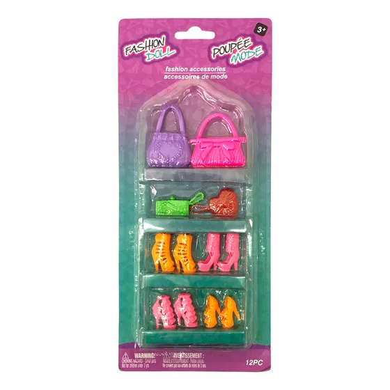 Barbie Accesorios Moda Zapatos Carteras Niñas -krea Supplies
