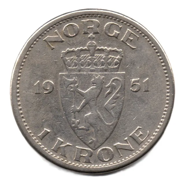 Noruega 1 Corona 1951