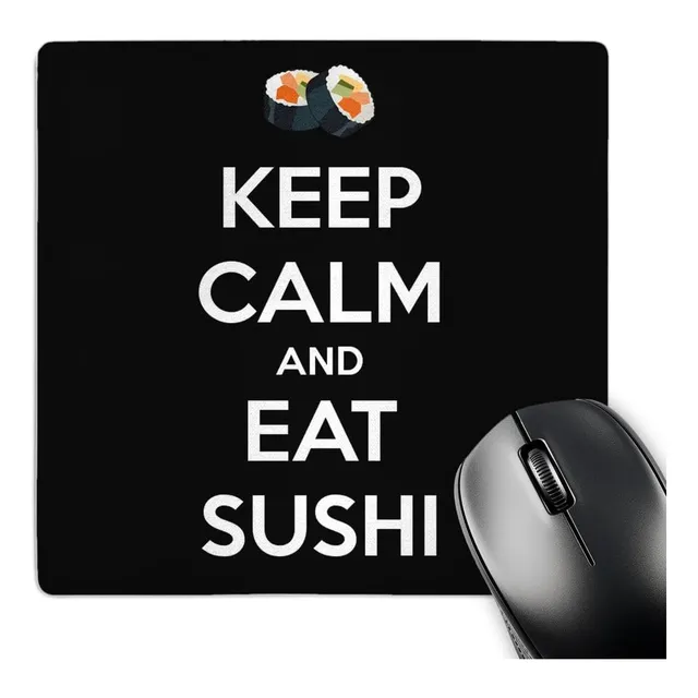 Alfombrilla Para Mouse 20 X 20 X 0.64 Cm Color Negro Sushi