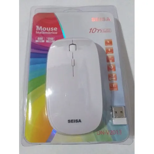 Mouse Optico Inalámbrico Seisa Slim Dn-v2013 Color Blanco