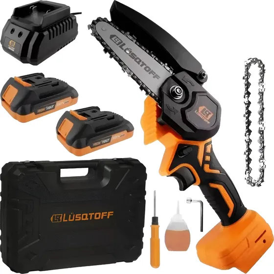 Mini Motosierra + 2 Baterias  + Cadenas 18v Caldiad Lusqtoff