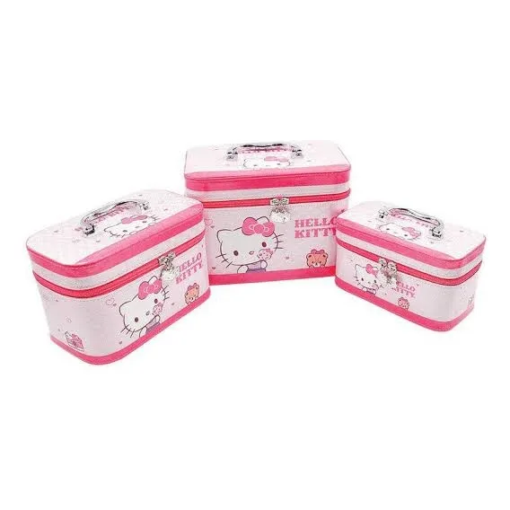Porta Cosmetico Neceser 3 Tamaños Hello Kitty Pack