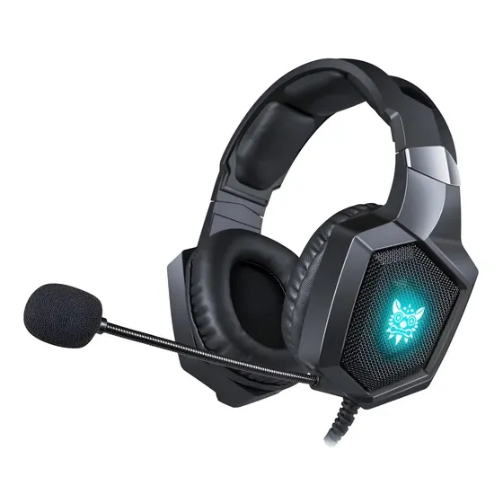 Auriculares gamer Onikuma K onikuma k8 negro con luz LED | Cuotas sin interés