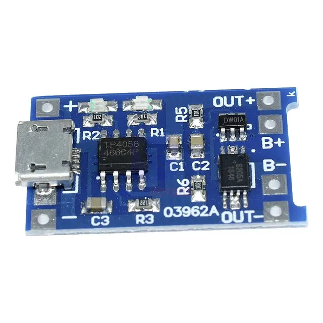 Modulo De Carga Tp4056 Cargador Bateria Lipo Microusb