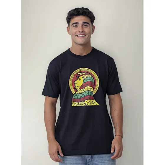 Remera Hombre Estampada Lion Little Jahmaica