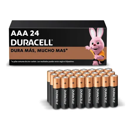 Pack 24 Pilas Duracell Aaa Alcalina Caja 24 Unidades