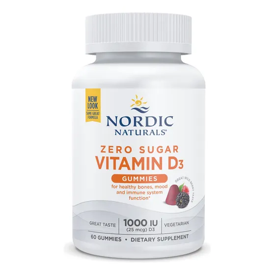 Gomitas De Vitamina D3 Nordic Naturals Sin Azúcar, 1000 Ui,