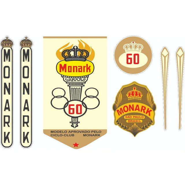 Antigo Grafismo Adesivo Monark 1960