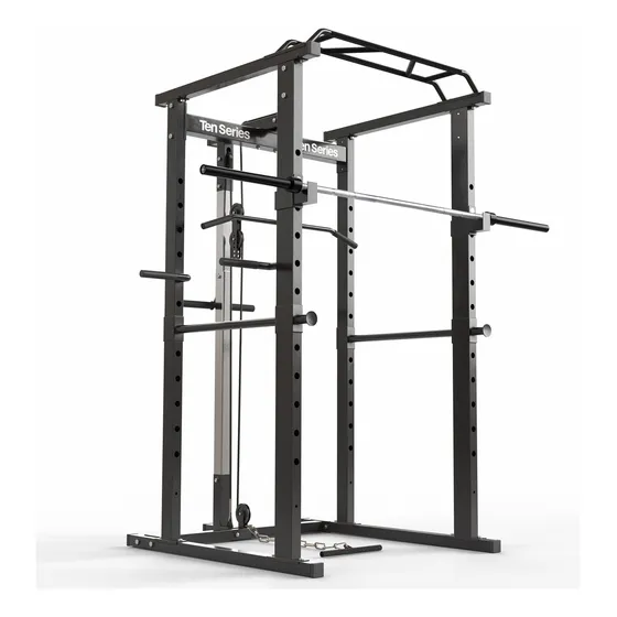 Jaula Power Rack Multifuncional Wr80 Ten Series Estructura Negro